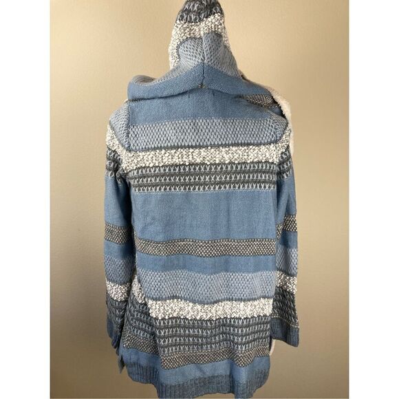 Lety & Me Sherpa Hooded Cardigan Sweater Size Small #2597SX NWT (P2) - Picture 4 of 11
